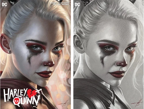 HARLEY QUINN #41 (CARLA COHEN EXCLUSIVE TRADE/B&W VIRGIN VARIANT SET) ~ DC