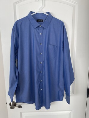 men's tech dress shirt Brooks Brothers Tech Stretch Patterned Shirt BB18006 White/ Newport Blue Grid Check / 4XL