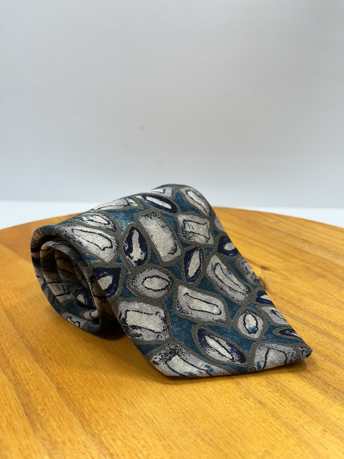 Robert Talbott Studio Blue And Gray Decorative Pa… - image 1