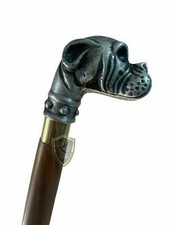 Working Designer handmade Antique Bulldog Handle Wooden Walking Stick Cane Gift