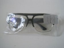 Large EYE Glasses1980's Costume Halloween Silver Tone Blocks UV