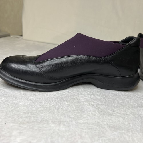 JS Josef Seibel Slip On Mules Oxfords Purple Black Size 40 Woman 9 Leather - Picture 9 of 16