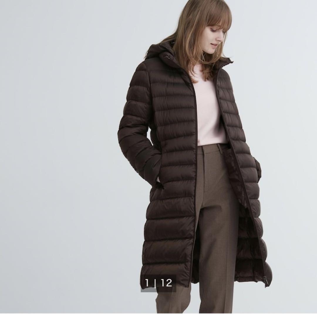New and unused Uniqlo Ultra Light Down Long Coat Dark Brown XL | eBay