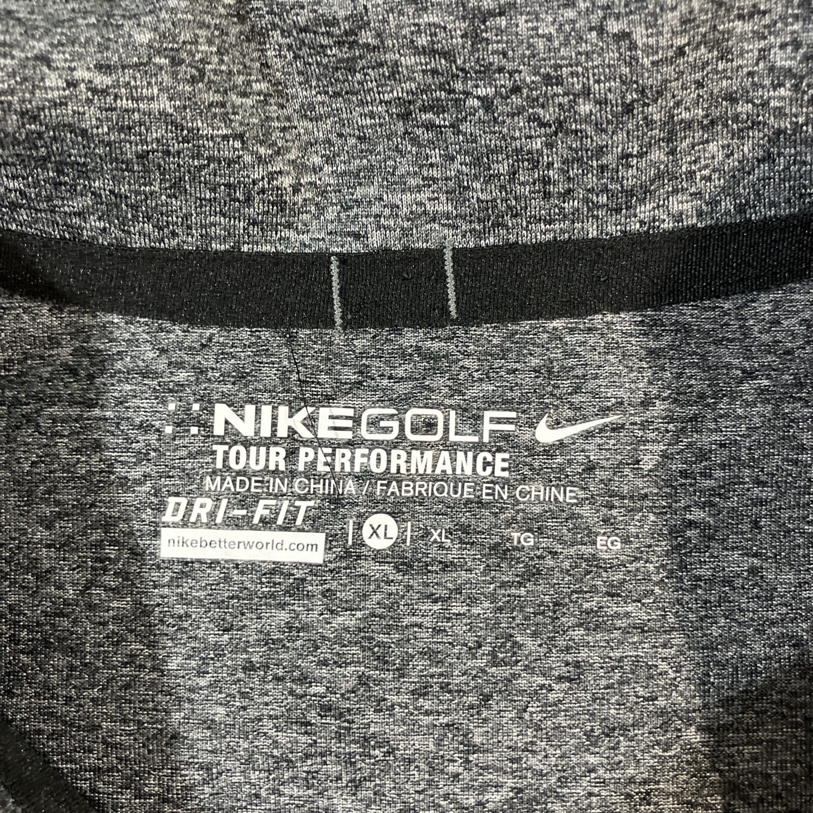 Nike Dri Fit Polo Golf Mens XL Heathered Gray Gators UF Vtg Stretch AOP Tiger thumbnail 2