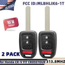2x NEW FOR 2015 2016 2017 2019 2019 HONDA FIT KEY REMOTE FOB MLBHLIK6-1T 3BUTTON