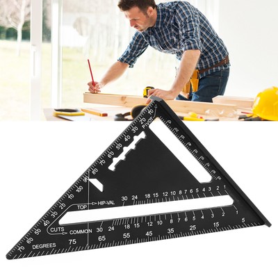 Rafter Square Carpenter Mess-Layout-Werkzeug 7 Zoll Carpenter Square Aluminium 