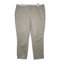 Tommy Hilfiger Hampton Chino Pants Womens 16 Khaki Beige Slim Fit Stretch
