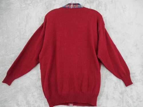 Vintage Pendleton Sweater Mens Medium Wool Cardigan Grandpa Pocket Preppy Plaid - Picture 2 of 6