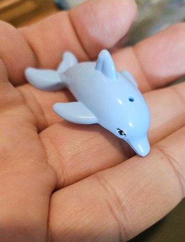 LEGO Bright Light Blue Friends Jumping Dolphin Animal with Blue Eyes C16-4 - Picture 2 of 7