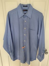 Gently Worn Chaps Button Up Dress Shirt Mens Long Sleeve Light Blue. 15-15 1/2
