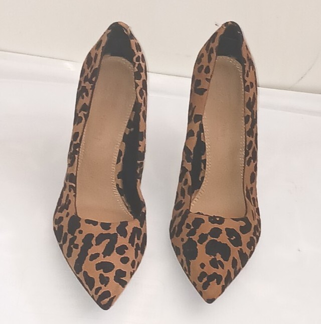 ASOS Design Wide Fit Paphos Pointed High Heeled Pumps in Leopard