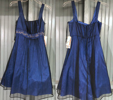 Zum Zum Niki Livas Macy's Blue Size 7/8 Bedazzled Party Dress New With Tags