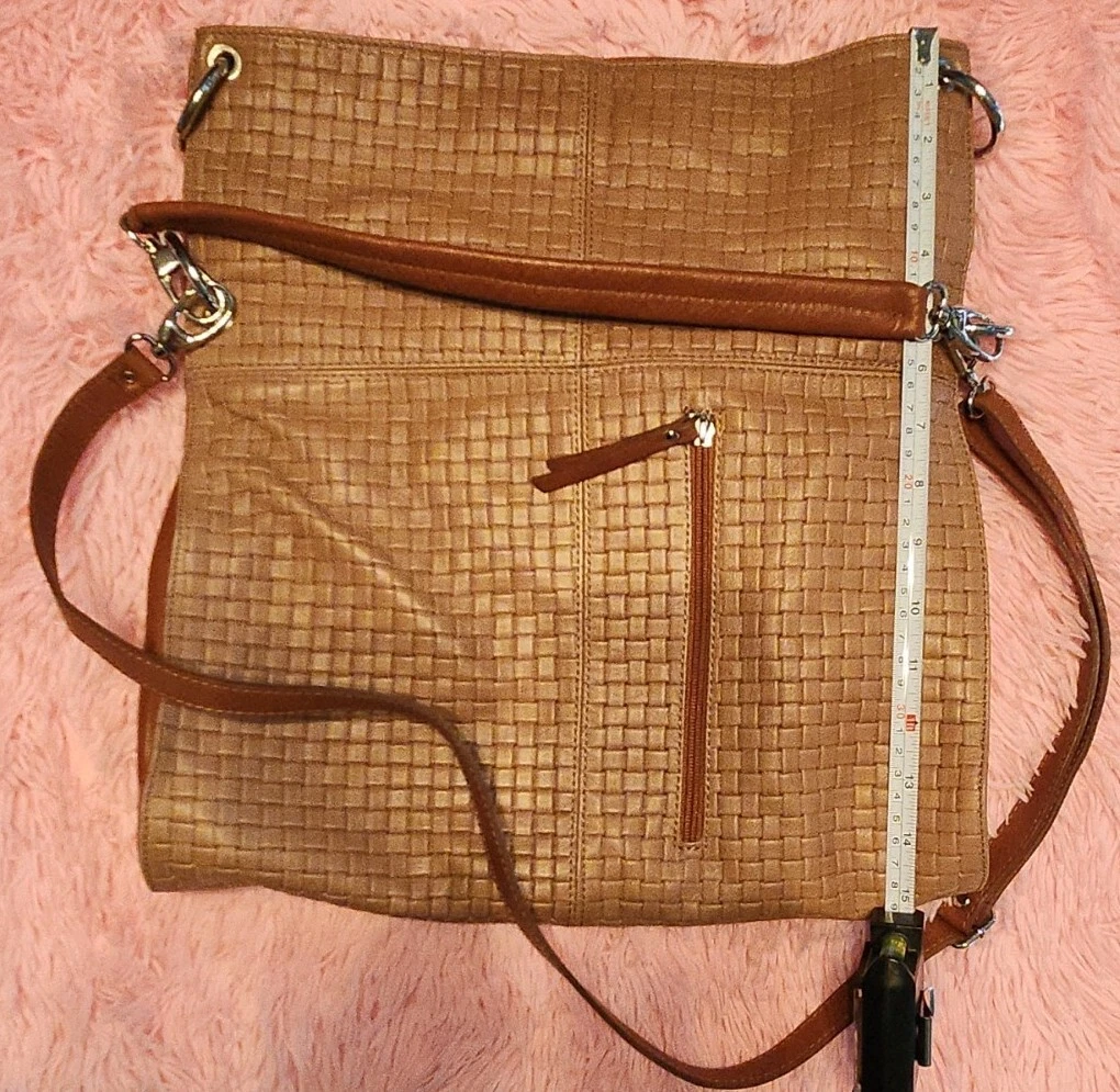 Sac bandoulière cuir camel made in Italie