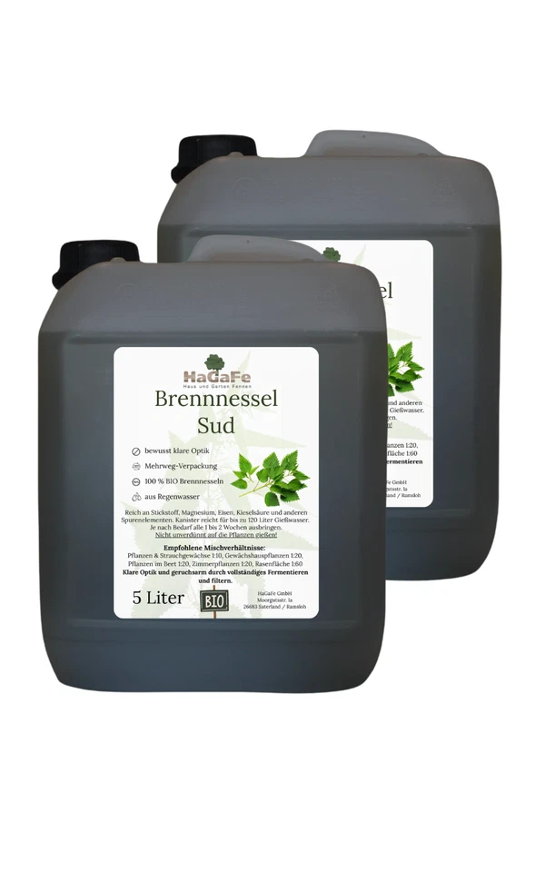 HaGaFe BIO Brennnessel Sud 5 Liter Brennnesseljauche Brennnesseldünger - Bild 2 von 4