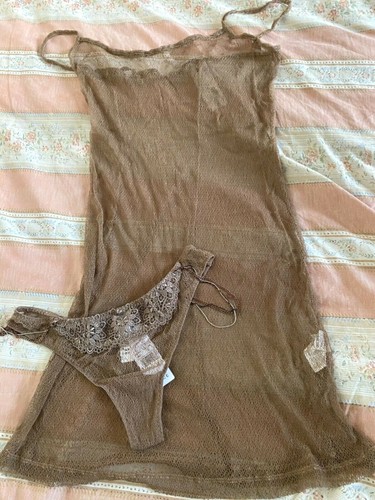 Intimissimi - Sottoveste e Perizoma in Pizzo col. Coffee mis.S/2^ | eBay