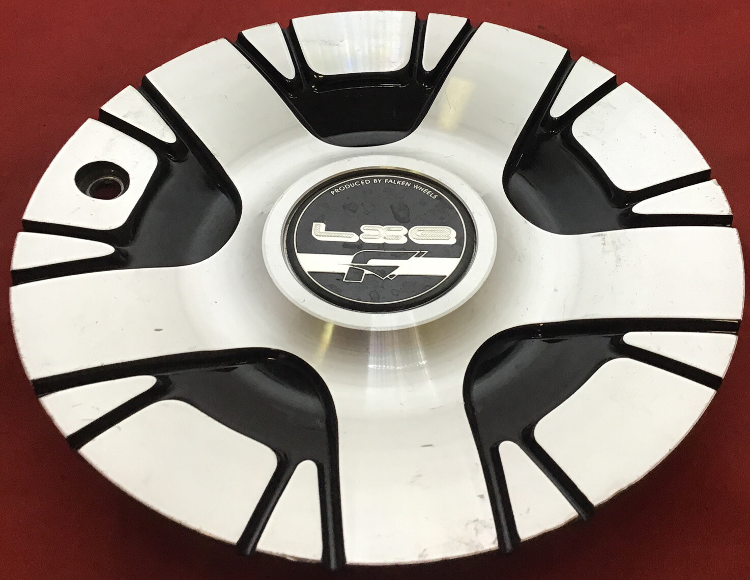 ONE USED LXE Wheels Silver/Gloss Black Custom Wheel Center Cap 11175