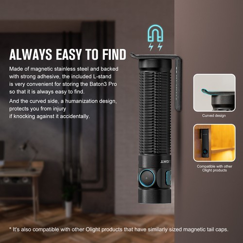 Linterna recargable Olight Baton 3 Pro USB 1500 lúmenes (sin sensor de distancia) - Imagen 7 de 18