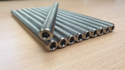 10x Schüco Madenschrauben Gewindestifte Gewindestangen M8x115 Edelstahl Torx T25