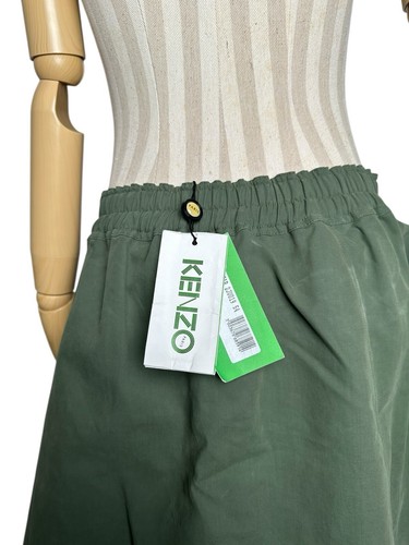 Gonna cargo Kenzo Khaki/cerniera davanti/cintura regolabile 100% cotone taglia 42 nuova con etichetta - Foto 3 di 21