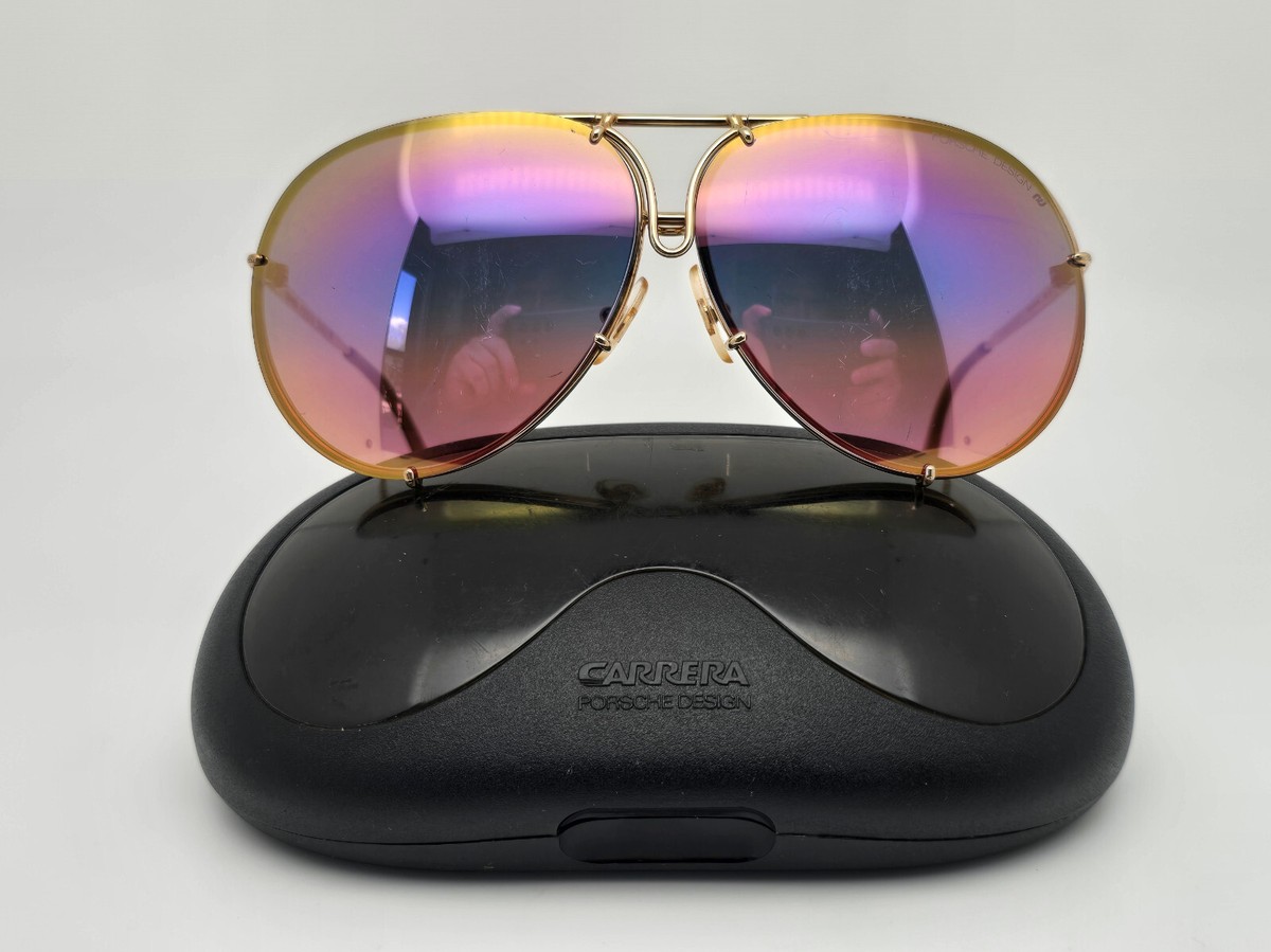 Porsche Design×Carrera 5623 サングラス レンズ付 Carrera Porsche Design 5623 40 Gold Frame Rainbow Lens