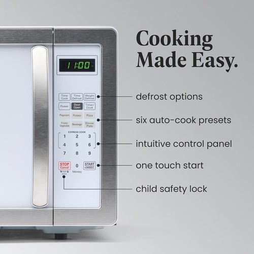 USA,Countertop Microwave 1000 Watts, 1.1 cu ft - Microwave Oven With LED Lightin - Picture 4 of 7