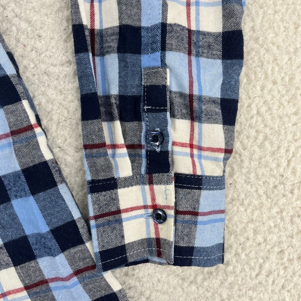 Camisa de Franela Ecko Unltd Niños Extra Grande Azul a Cuadros Rinoceronte Abotonada Juvenil Nueva Foto 3 de 4