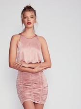 Free People Ruched Mini Bodycon Dress size Small MSRP: $220