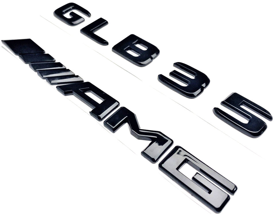 2 Black ML350 + AMG Replacement Rear Trunk Emblem Badge Decal – For Mercedes