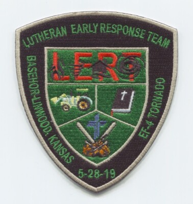 Lutheran Early Response Team LERT EF-4 Tornado CERT EMS Rescue Patch Kansas KS