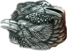 Raven Defend Odin Ring, Stainless Steel, Size 10, WJJZ-129-10