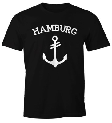 Herren T-Shirt Anker Design Hamburg Moonworks 
