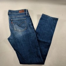 Levis Slight Curve Modern Rise Straight Blue Denim Jeans Womens Size 28