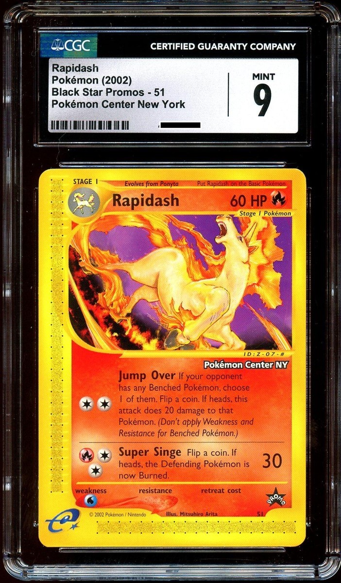 CGC 9 MINT Rapidash # 51 WOTC Black Star Promo 