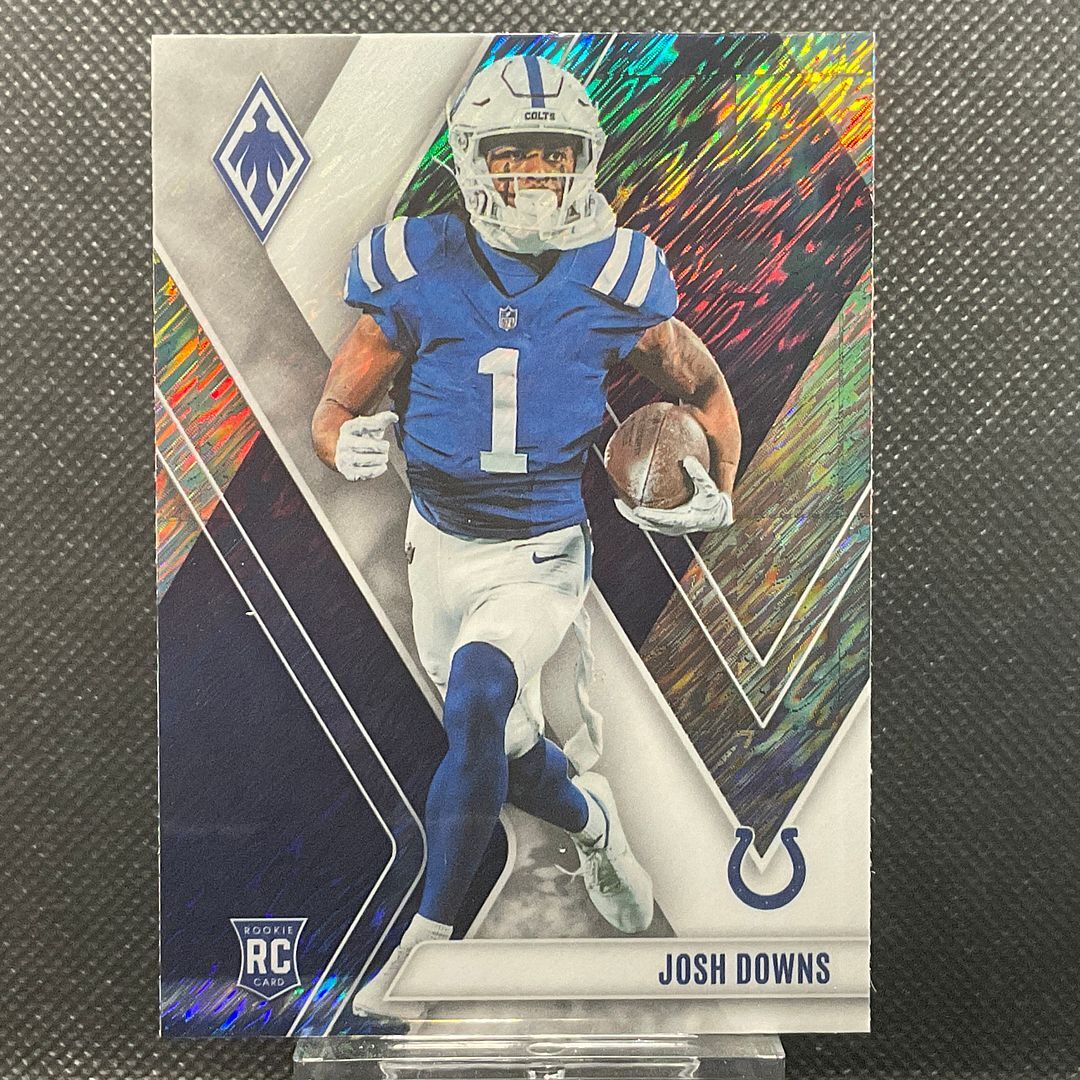 2023 Panini Phoenix Josh Downs 138 White Shimmer  RC Indianapolis Colts