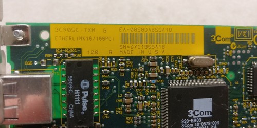3COM 3C905C-TXM FAST ETHERLINK PCI 10/100 ETHERNET NETWORK CARD 3C905CTXM F S/H! - Afbeelding 3 van 6