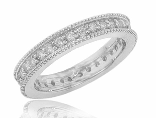 1,05 ct Damen Rundschliff Diamant Ewigkeit Ehering Ring Farbe F VS-2 Reinheit - Bild 2 von 4