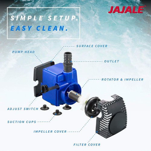JAJALE 320 GPH Submersible Water Pump Ultra Quiet for Pond,Aquarium,Fish Tank... - Picture 3 of 7