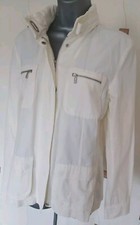 Jacket Small Medium S M Cream Hood Cotton Mix Sport Sergio Tacchini