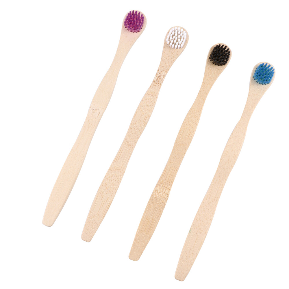 4Pcs Bamboo Travel Tongue Scraper Adults Cleaning Tool Brush | eBay