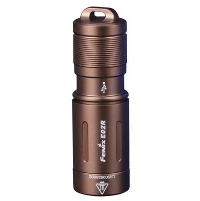 Fenix E02R 200LM Rechargeable Keychain Flashlight USB Mini LED---RED