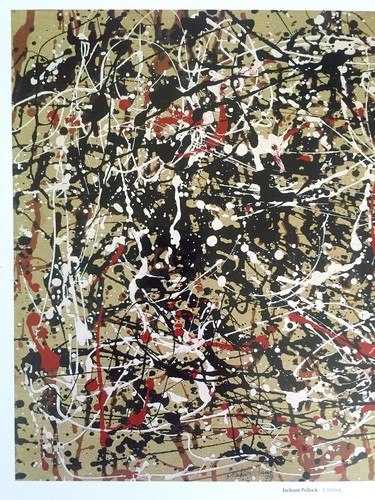JACKSON POLLOCK ABSTRACT EXPRESSIONIST COLLECTOR LITHOGRAPH PRINT UNTITLED 1949 - Picture 4 of 12