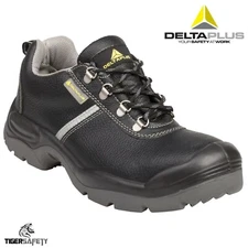 Delta Plus Montbrun Wide Fitting Mens Black Leather Steel Toe Cap Work Shoes PPE