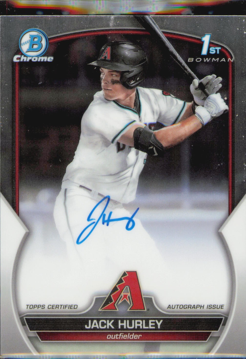 2023 Bowman Draft #CDA-JH Jack Hurley Chrome Prospect Autographs