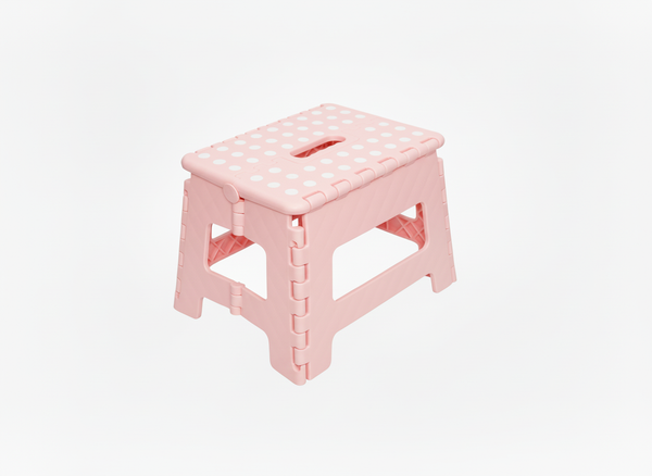 Klapptritt, Tritthocker, Sitzhocker, Faltbar, Kinder H 22 Cm, Bis 150 Kg, Rosa-image