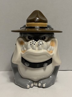 Bradford Exchange USMC Officially Licensed Ltd Ed Marine Corps Logo Cookie Jar