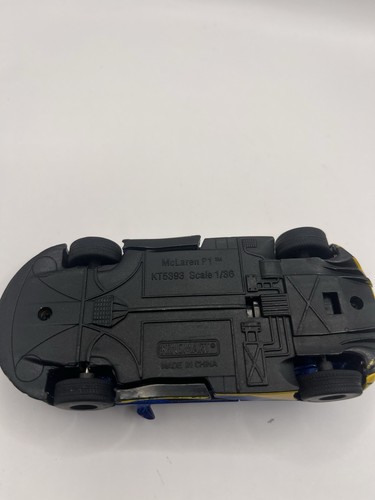 Kinsmart McLaren P1 Scale 1/36 Blue Yellow Model Car Toy - Picture 10 of 11