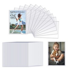 50PCS 4"x6" Rigid Waterproof Photo Sleeves, Hard Plastic Protectors for Cards