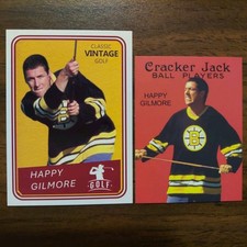 2 Adam Sandler GOLF Happy Gilmore Cracker Jack & Promo Card