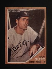 1962 Topps Baseball Card #20 Rocky Colavito (EX-MT)