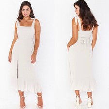 show me your mumu claire midi dress show me the ring crisp chiffon women large